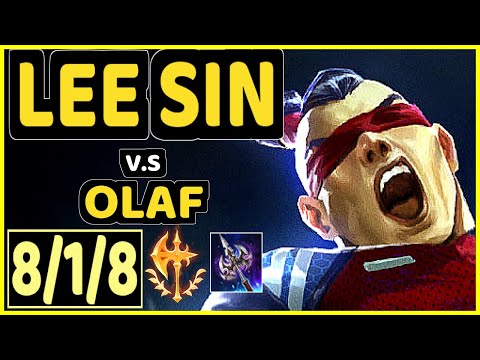 ANDA (LEE SIN) vs OLAF - 8/1/8 KDA JUNGLE GAMEPLAY - NA Ranked MASTER