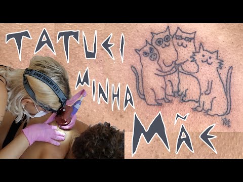 TATUEI MINHA MÃE E OLHA NO QUE DEU - TATTOOED MY MOM!!! CHECK OUT