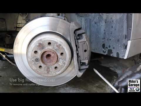 Front brake pads and rotor replacement on BMW 5 series e60 / DIY