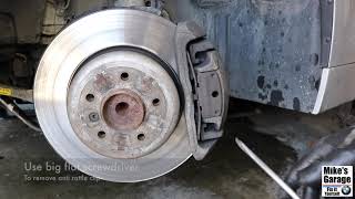 Front brake pads and rotor replacement on BMW 5 series e60 / DIY