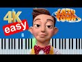 Lazy Town The Mine Song Slow Easy Beginner Piano Tutorial 4K