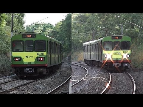 IE 8300 Class Dart Trains 8328 + 8331 - Raheny Station, Dublin