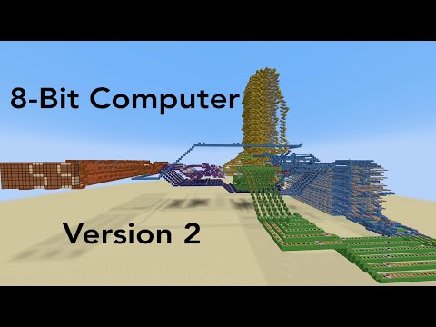 8-Bit Minecraft Computer V2 running fibonacci numbers
