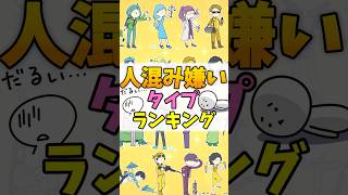 【16TYPE】人ごみ嫌いランキング #mbti #16パーソナリティ #shorts #ランキング