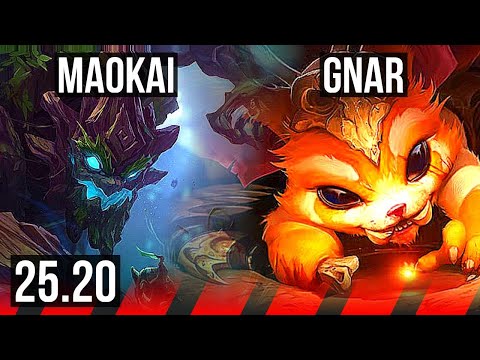 MAOKAI vs GNAR (TOP) | EUW Diamond | 25.20