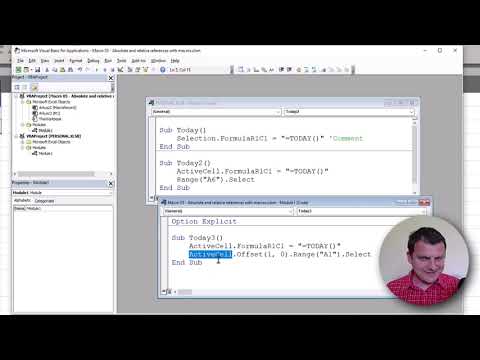 Excel VBA -  How Absolute and relative references in macros  | Introduction to macros and VBA  05