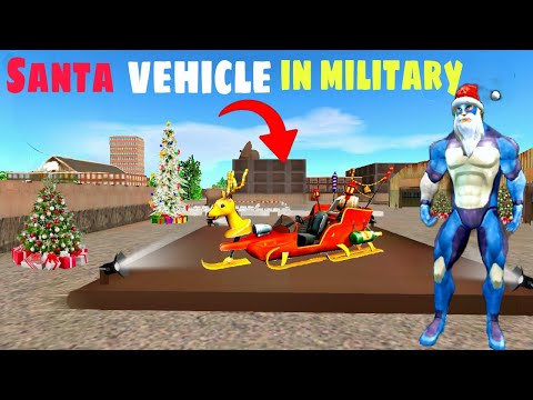 Rope hero vice town || Santa Claus vehicle in military base || rope hero vice town new update | #gta