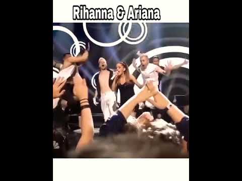 Rihanna's reaction to Ariana grande's singing..She really loves her..