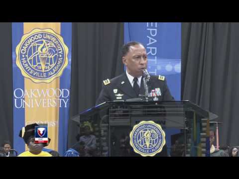 GEN Dennis Via speaks at Oakwood and Alabama A&M Commencements