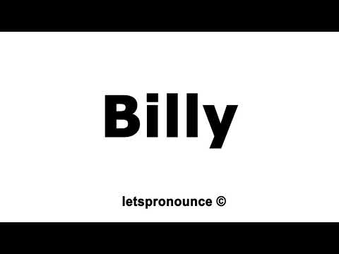 How to Pronounce Billy