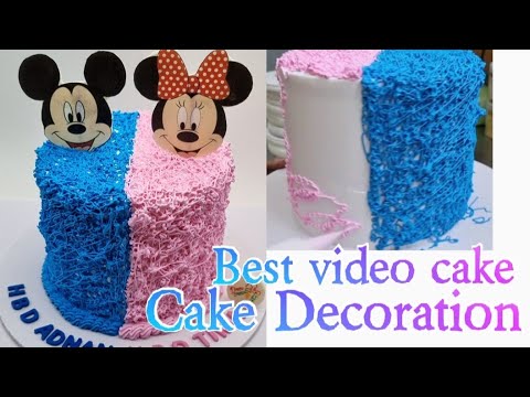 How To Make A Micky Mouse & Minnie Mouse Cake Decorating | Cream cake Decoration | 2023