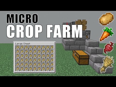 Minecraft Micro Food Farm | Easiest Compact Crop Farm Build Tutorial