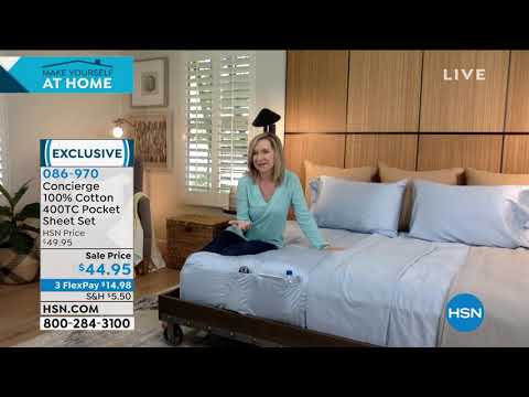 Concierge Collection 100% Cotton 400TC 3pc Twin Sheet Se...