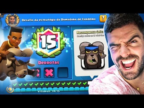 GANHEI O DESAFIO DA MONTADORA DE CORDEIRO NO CLASH ROYALE!