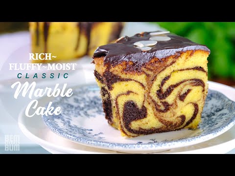 Rich Moist Classic Marble Cake. Learn How to Make the Perfect Swirl!