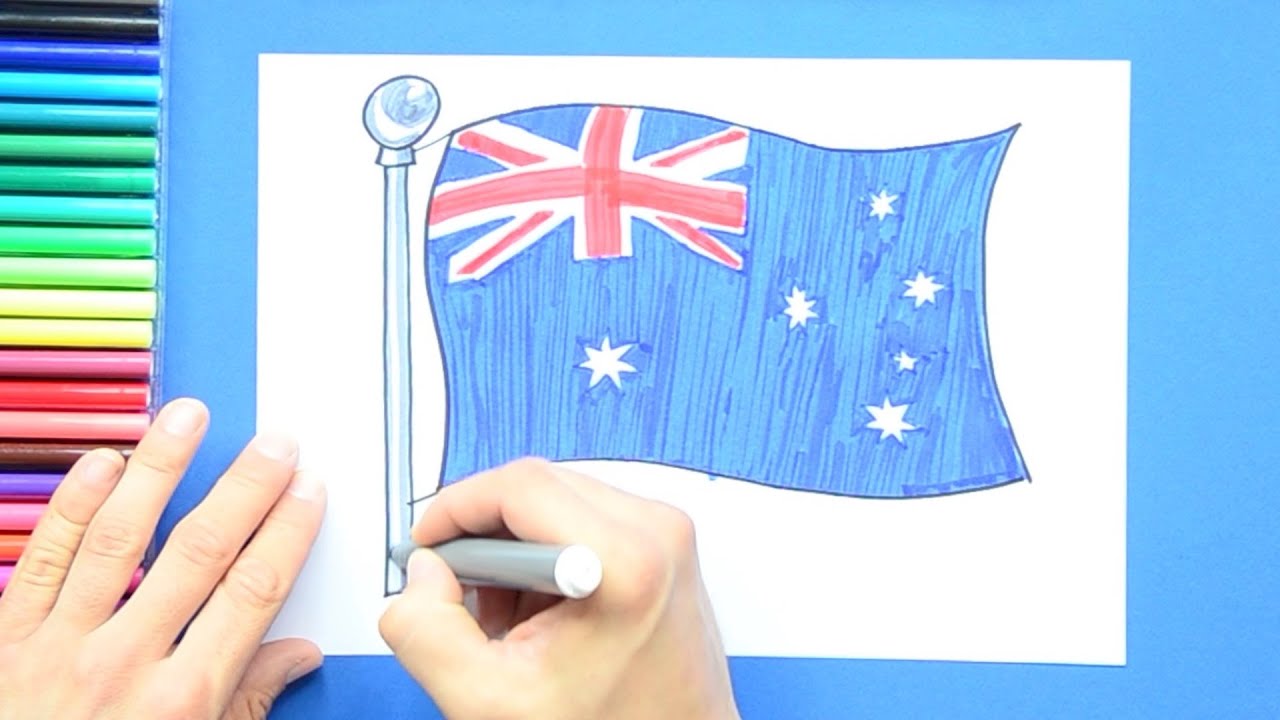 Watch Now How to draw the National Flag of Australia How to draw the National Flag of Australia