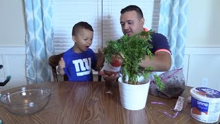 ANTHONY EATS MUD?! DIRTY MUDDY PRANK! BOY RUINS MOMS NEW PLANT! | DINGLE HOPPERZ