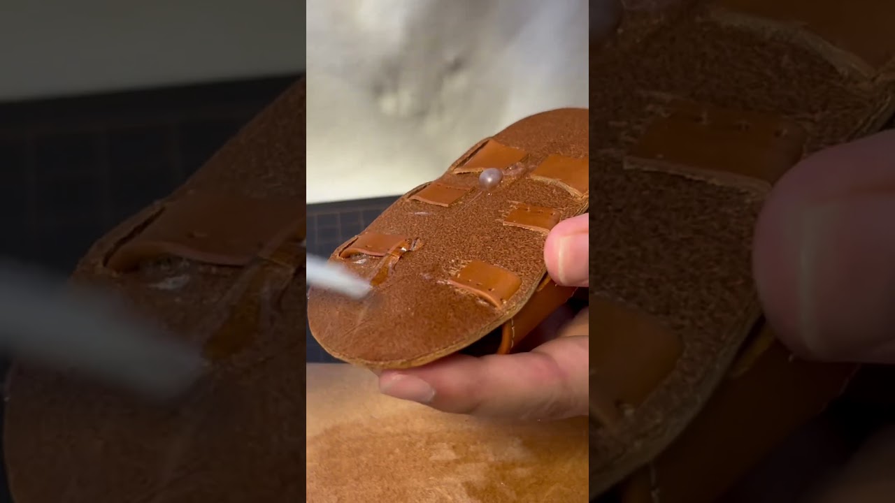 一歳になる娘にこれを作ってあげたかった👞 #asmrsounds #ハンドメイド #革小物 #手作りプレゼント