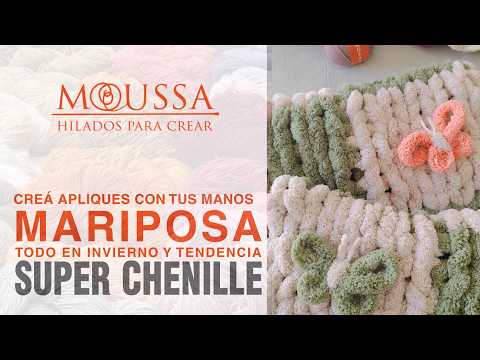 CREA MARIPOSAS en minutos! con nuestro Súper Chenille 🧶 Moussa Lanas, tu lanera de confianza🧶
