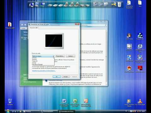 comment regler l'ecran de veille sur vista