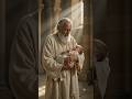 He waited a lifetime... and finally held the Savior in his arms. 👶✨🙏#viralfaith