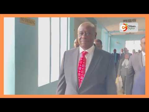 Former DP Rigathi Gachagua arrives at Milimani Courts for hearing of his impeachment case