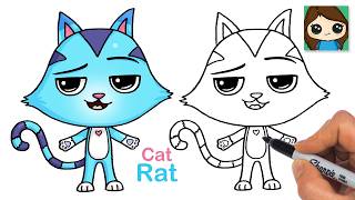 How to Draw CatRat | Gabby's Dollhouse