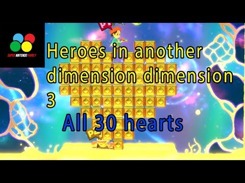Kirby Star Allies-All 30 hearts in Dimension III of Heroes in another dimension(2 players) #77