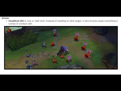 [20/01] PBE Update - Alistar's Headbutt (W) is now a "skill shot"
