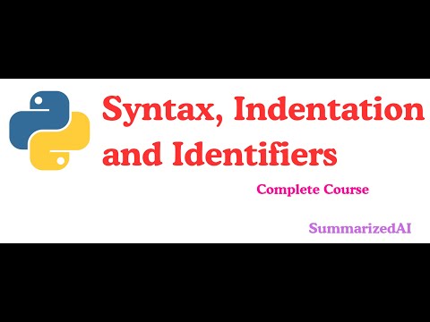 Python Basics Understanding Syntax And Identifiers Python Tutorial For Beginners