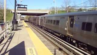 preview picture of video 'MTA LIRR: 2002-07 Bombardier M-7 LIRR at Inwood (Far Rockaway Branch) (1/2)'