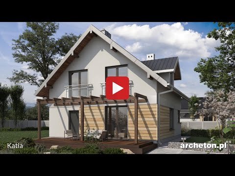 Projekt domu Katia - archeton pl - z użytkowym poddaszem 120,8 m2