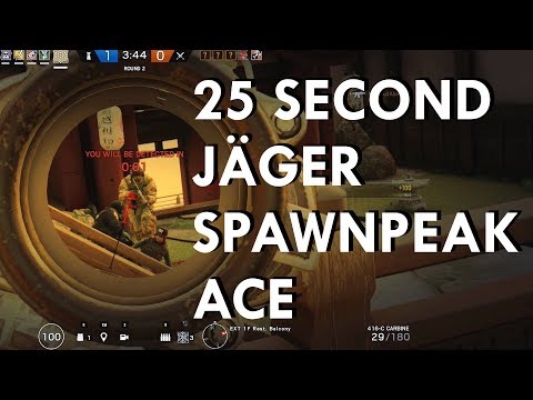 25 SECOND JÄGER SPAWNPEEK ACE!  (don't und watch it's old and cringy) - R6S Operation Health [21:9]