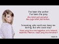 Taylor Swift The Archer Lirik Terjemahan