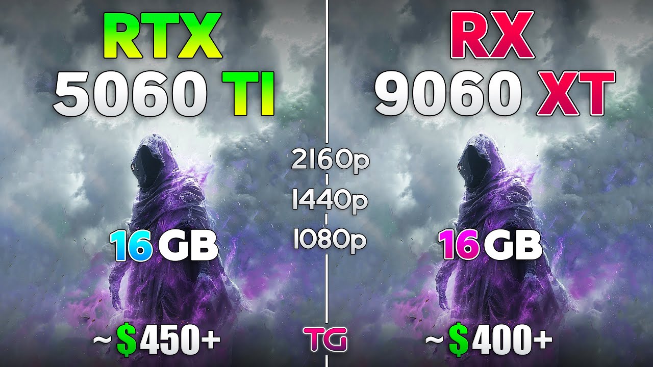 RTX 5060 Ti 16GB vs RX 9060 XT 16GB - Test with New Drivers | 1080p | 1440p | 4K