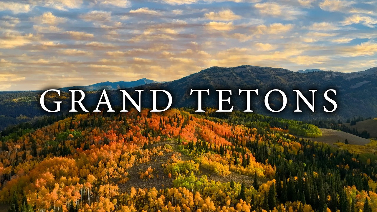 Experience Wyoming’s Autumn Magic: 1HR Aerial Journey (4K)