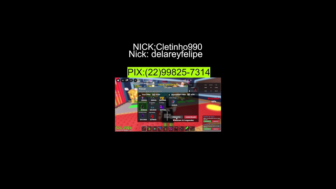 JOGANDO ROUBE UM BRAINROT COM INSCRITOS - PVP - TRADES COMPRAS E VENDAS