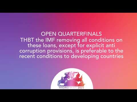 Madrid WUDC 2023 Quarterfinal - LSE, Stanford, Ateneo - ROOM 007