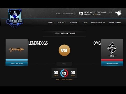 NecroTarkan: Lemondogs (LD) vs OMG (OMG) World Championship 2013 Day 3 Game 1