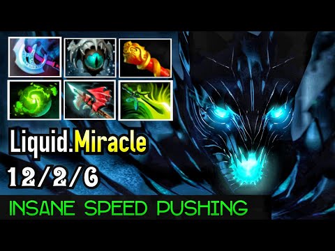 Terrorblade MidLane - Liquid.Miracle Unbelievable Play Insane Speed Push 7.21d Dota 2
