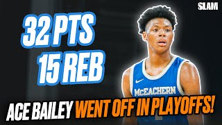 #2 Ranked Ace Bailey GOES OFF 🚨😤 32 & 15 in State Semifinals Game! 🔥