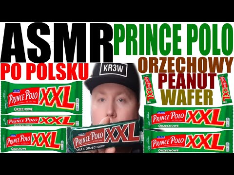 asmr po polsku prince polo orzechowy dźwięki jedzenia/asmr wafer peanut crunch eating sounds mukbang