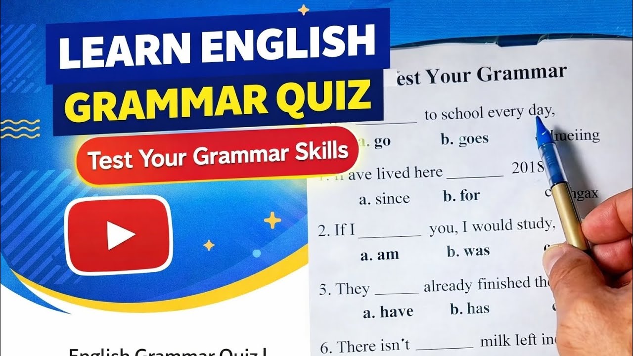 English Grammar Quiz for Beginners | Test Your Grammar Skills Easily