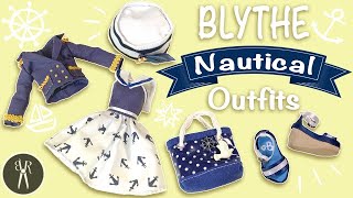 HOW TO - Sew NAUTICAL Themed Outfits for Custom BLYTHE - Doll Clothes & Fashion #DollChallenge