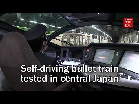 Self-driving shinkansen bullet train tested in central Japan