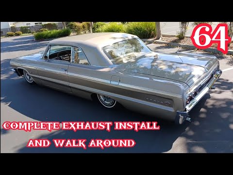 1964 Chevy Impala SS exhaust install & walk around