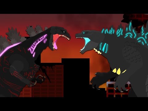 Legendary Godzilla vs Shin Godzilla | DinoMania - Godzilla Cartoons (2019)
