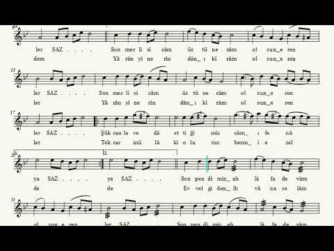 Ömrün Şu Biten Neşvesi Tâm Olsun Erenler - Nota Eşliğinde İcrâ (Karar: Bolahenk Neyi - Mİ)