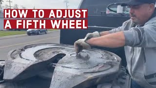 How to adjust a Holland fifth wheel.