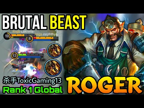 Beast Mode Roger!! 100% Unstoppable!!! - Top 1 Global Roger by 杀手ToxicGaming13 - MLBB